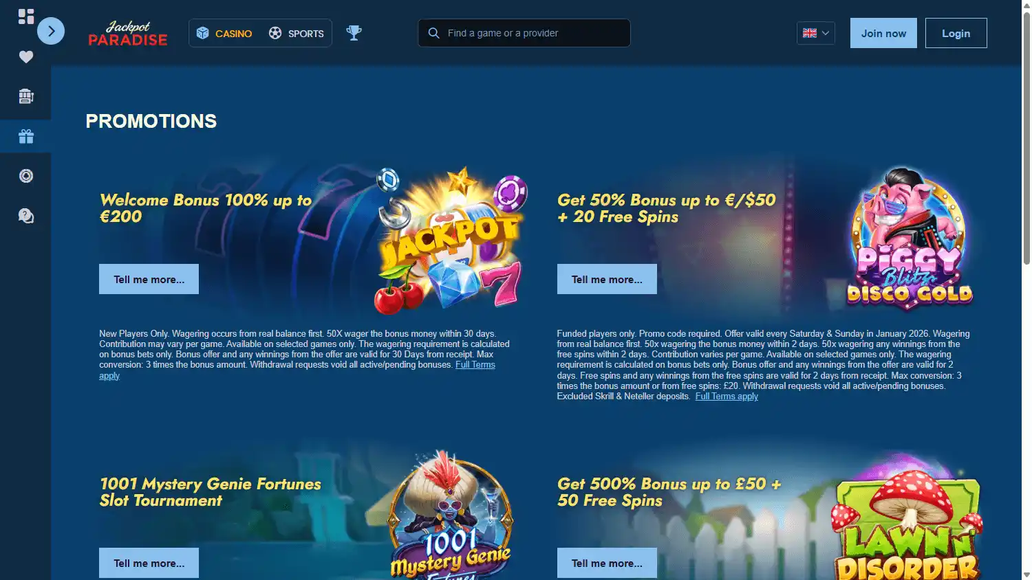 JackpotParadise Casino screenshot 3