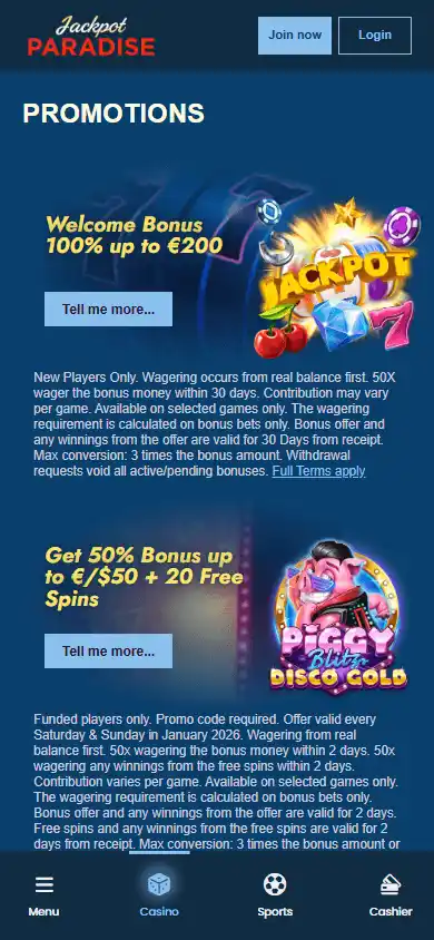JackpotParadise Casino screenshot 6