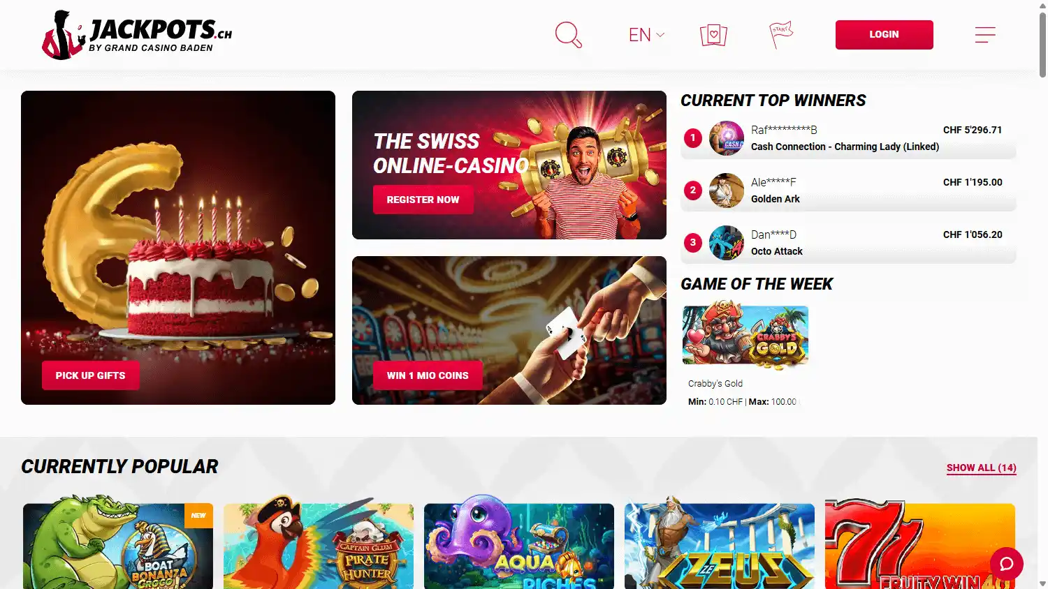 JackPots Casino CH screenshot 1