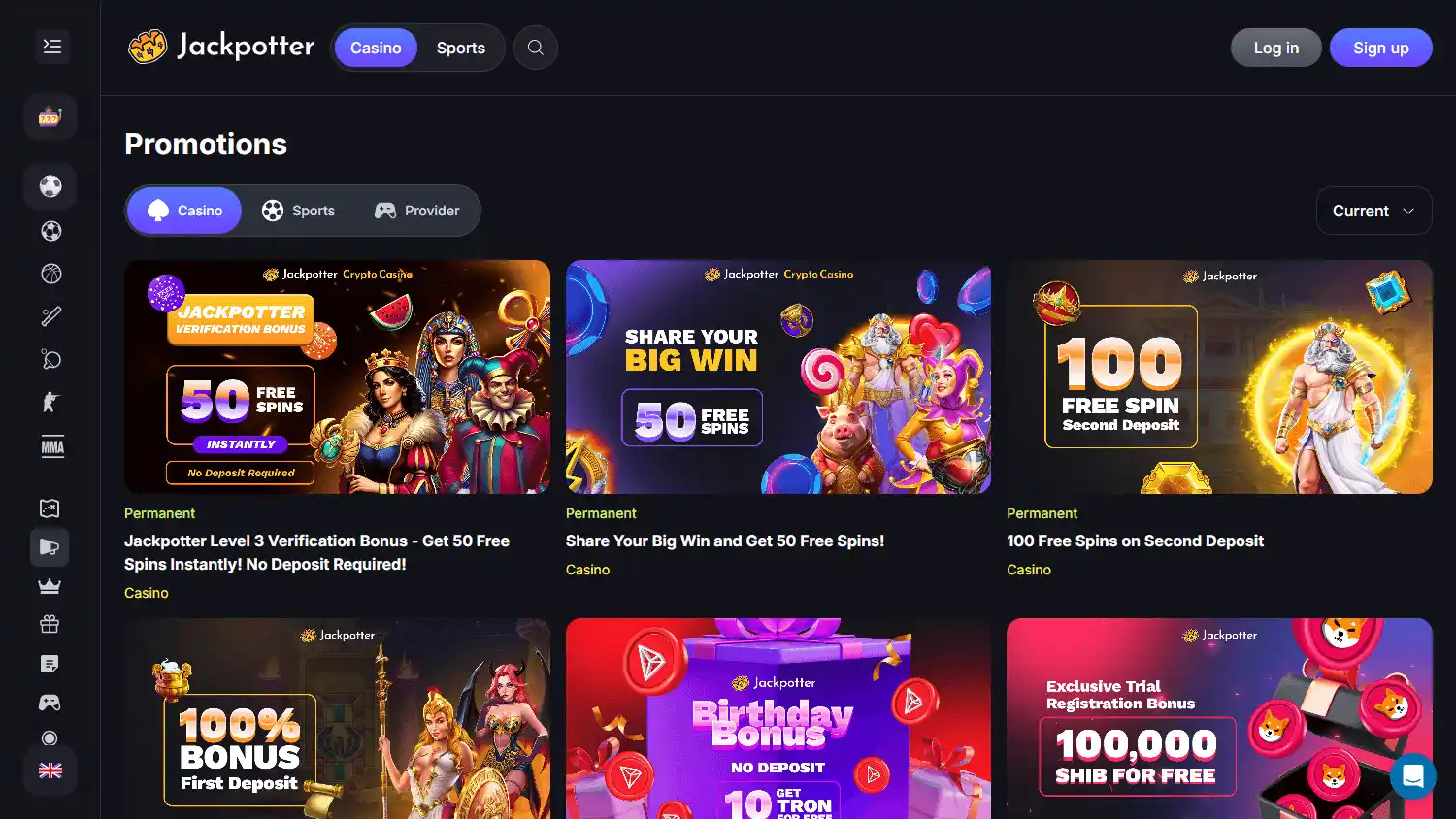 Jackpotter Casino screenshot 3