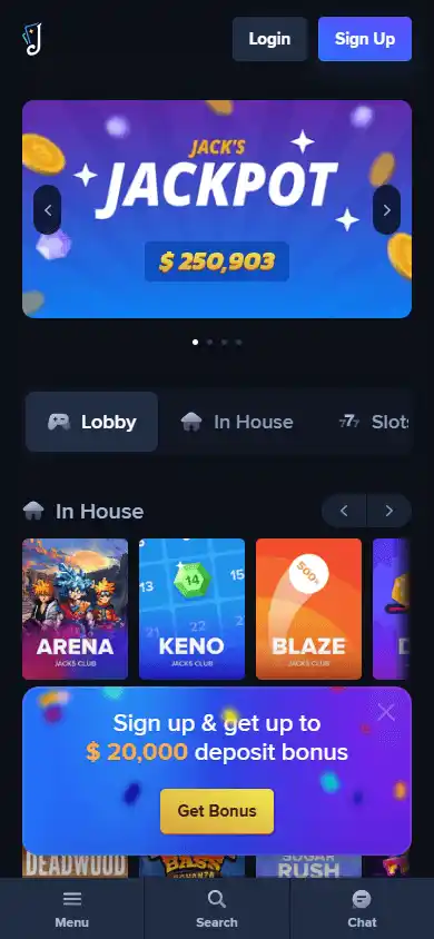 Jacks Club Casino screenshot 3