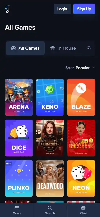 Jacks Club Casino screenshot 4