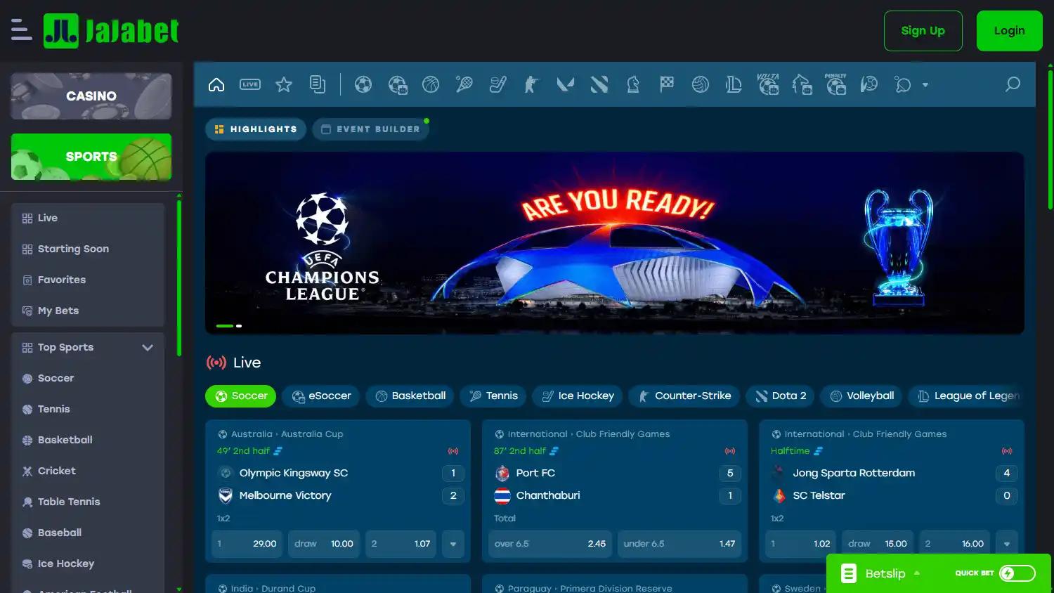 JajaBet Casino screenshot 1