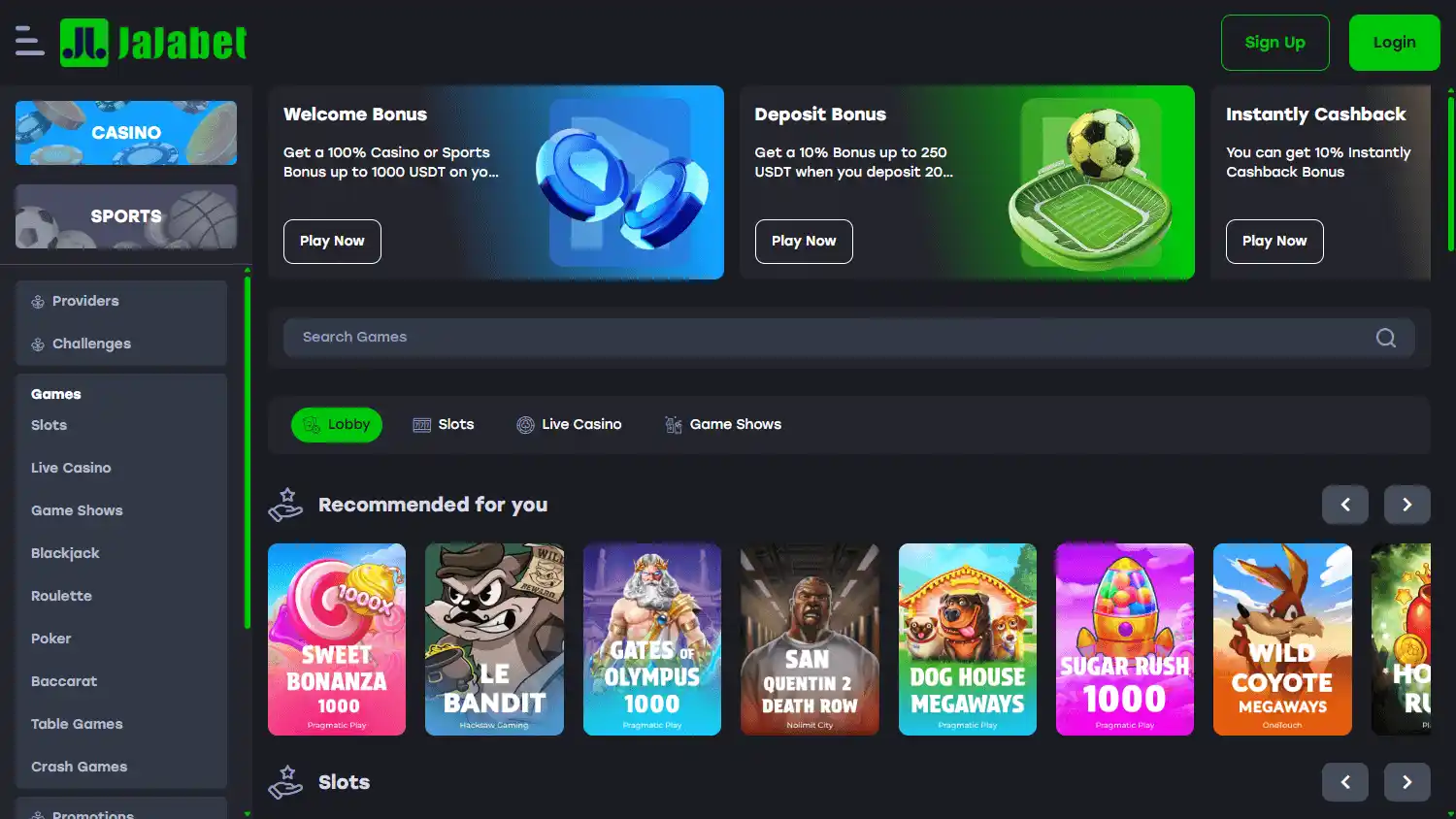 JajaBet Casino screenshot 2