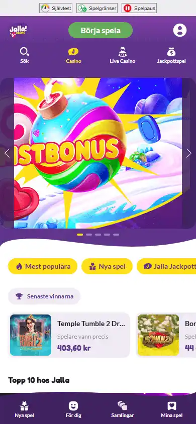 Jalla Casino SE screenshot 5