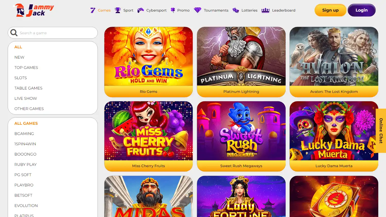 JammyJack Casino screenshot 2