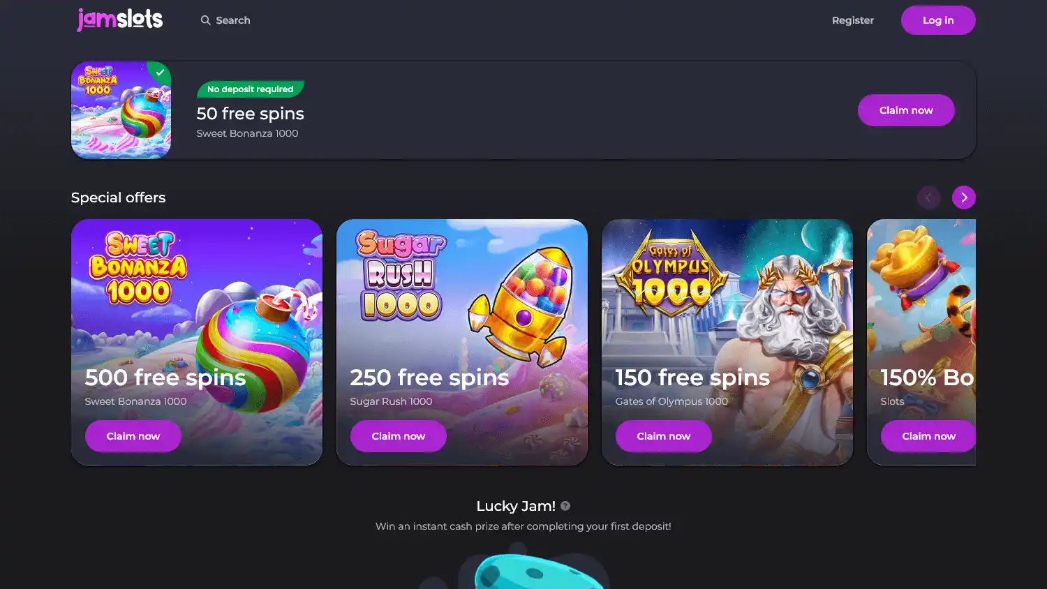 Jamslots Casino screenshot 1