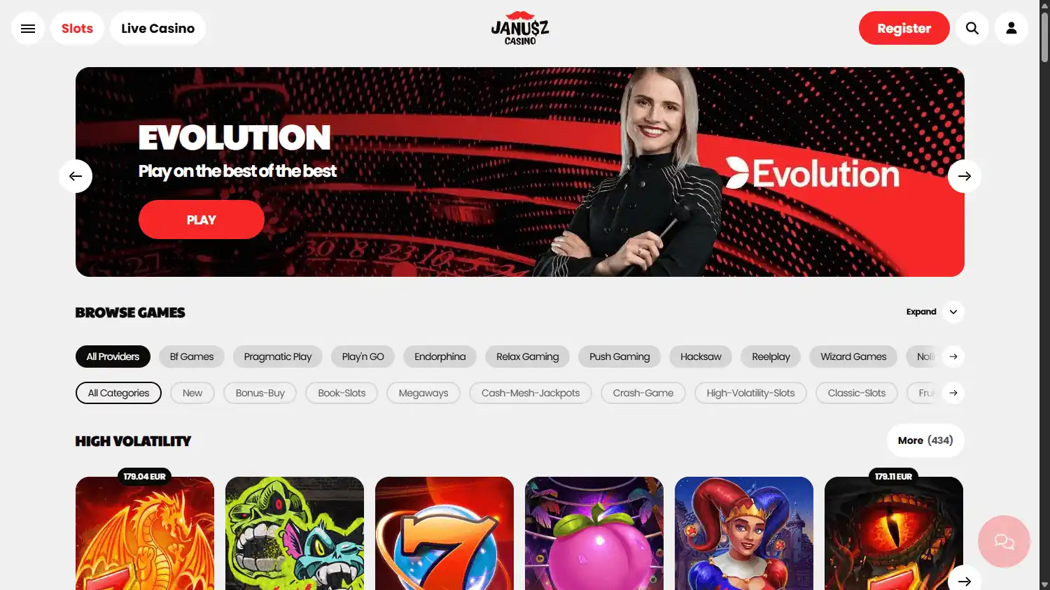 Janusz Casino screenshot 2