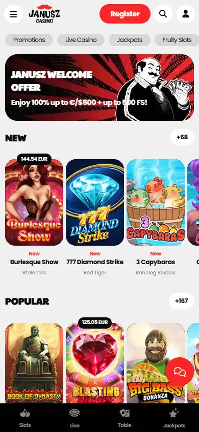 Janusz Casino screenshot 4
