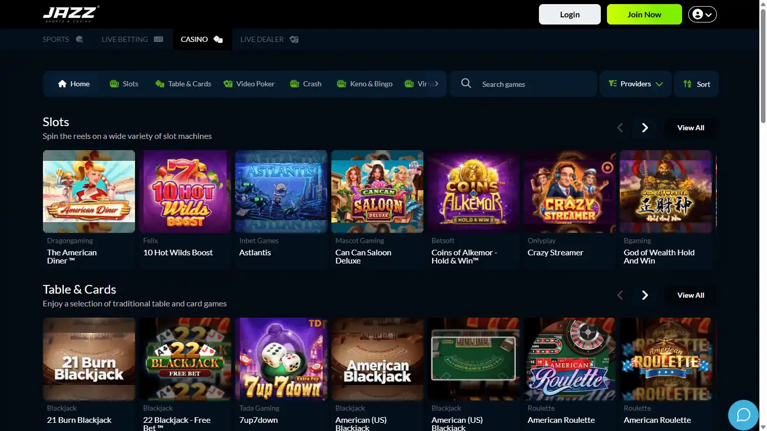 Jazz Sports Casino screenshot 2