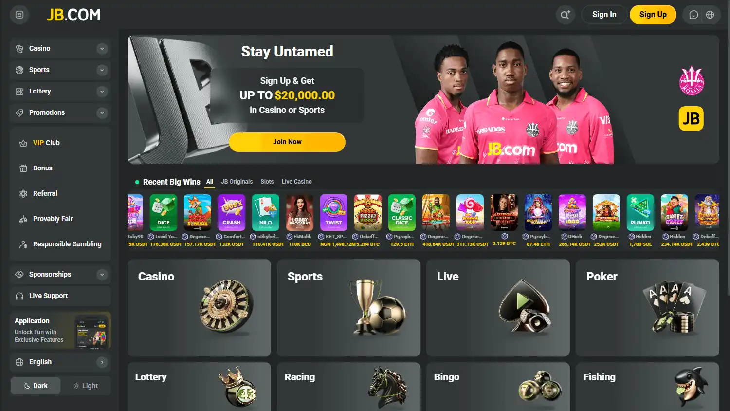 JB.com Casino screenshot 1