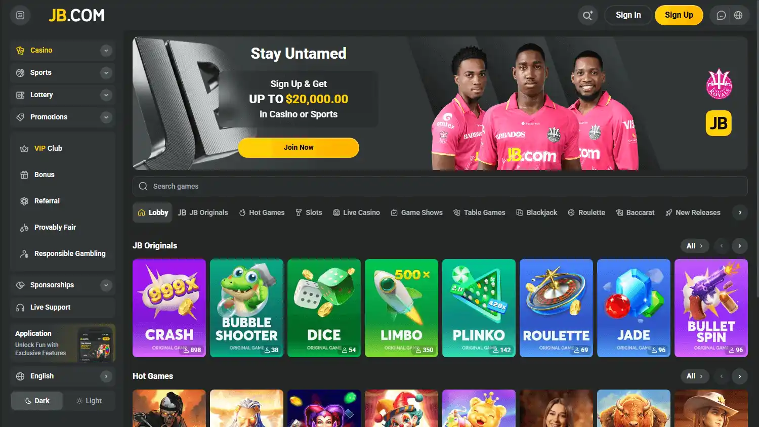 JB.com Casino screenshot 2