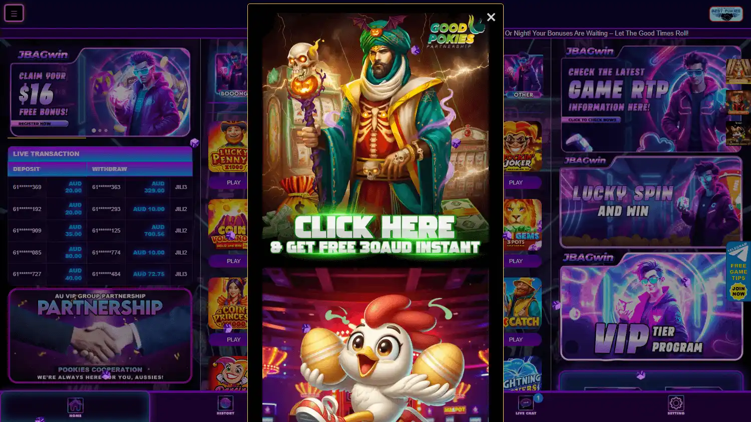 JBAGWIN Casino screenshot 2