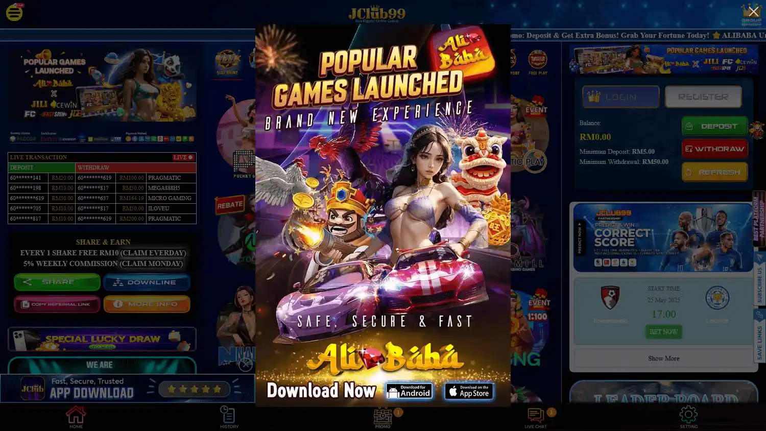 JClub99 Casino screenshot 1