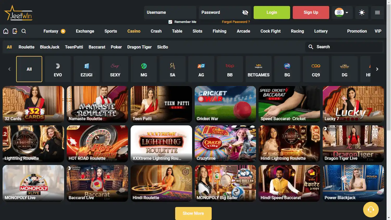 JeetWin Casino screenshot 2