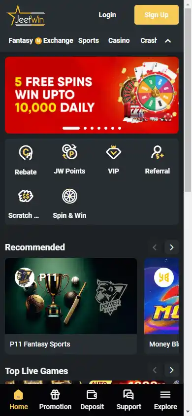JeetWin Casino screenshot 4