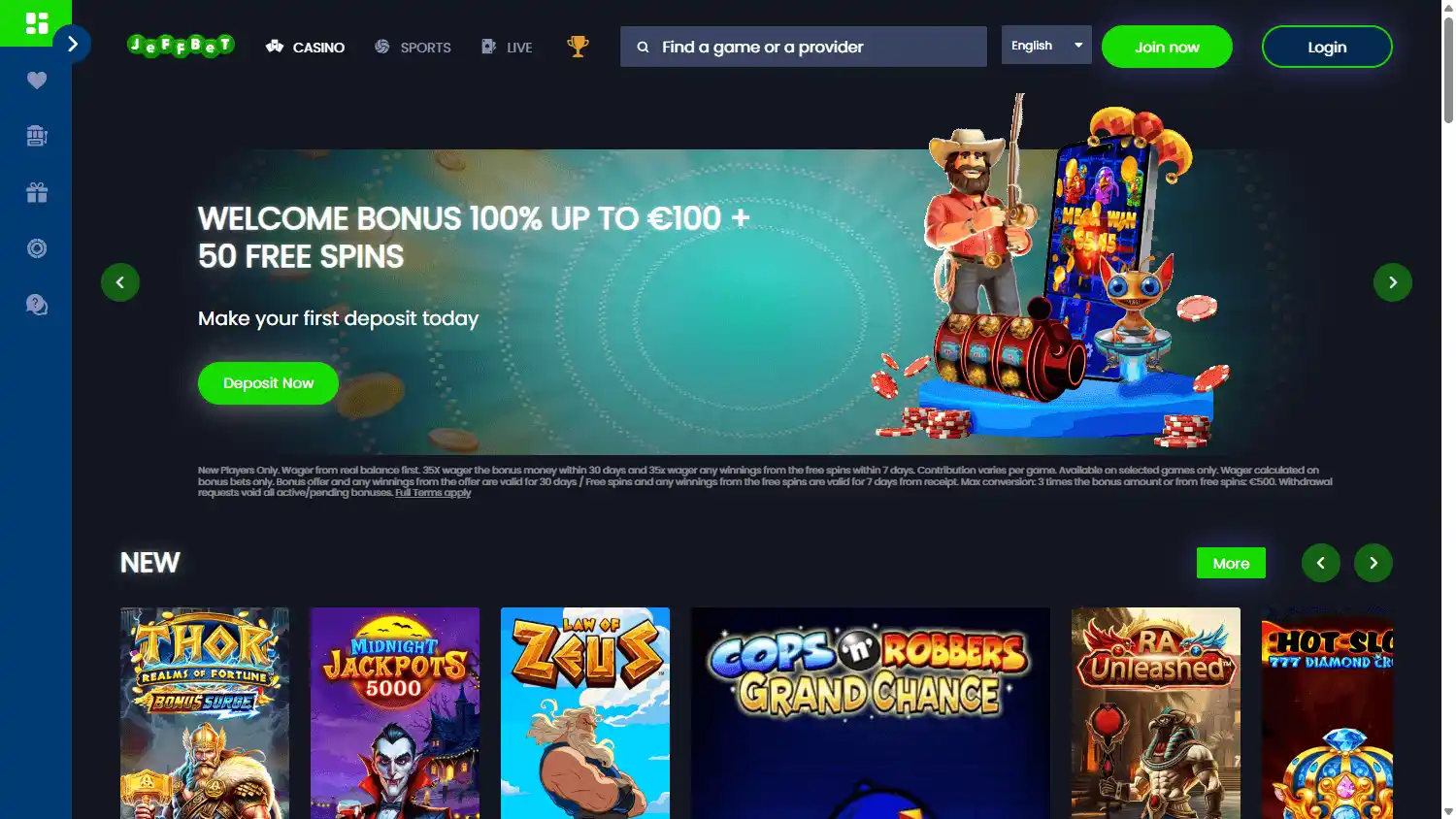 JeffBet Casino screenshot 1
