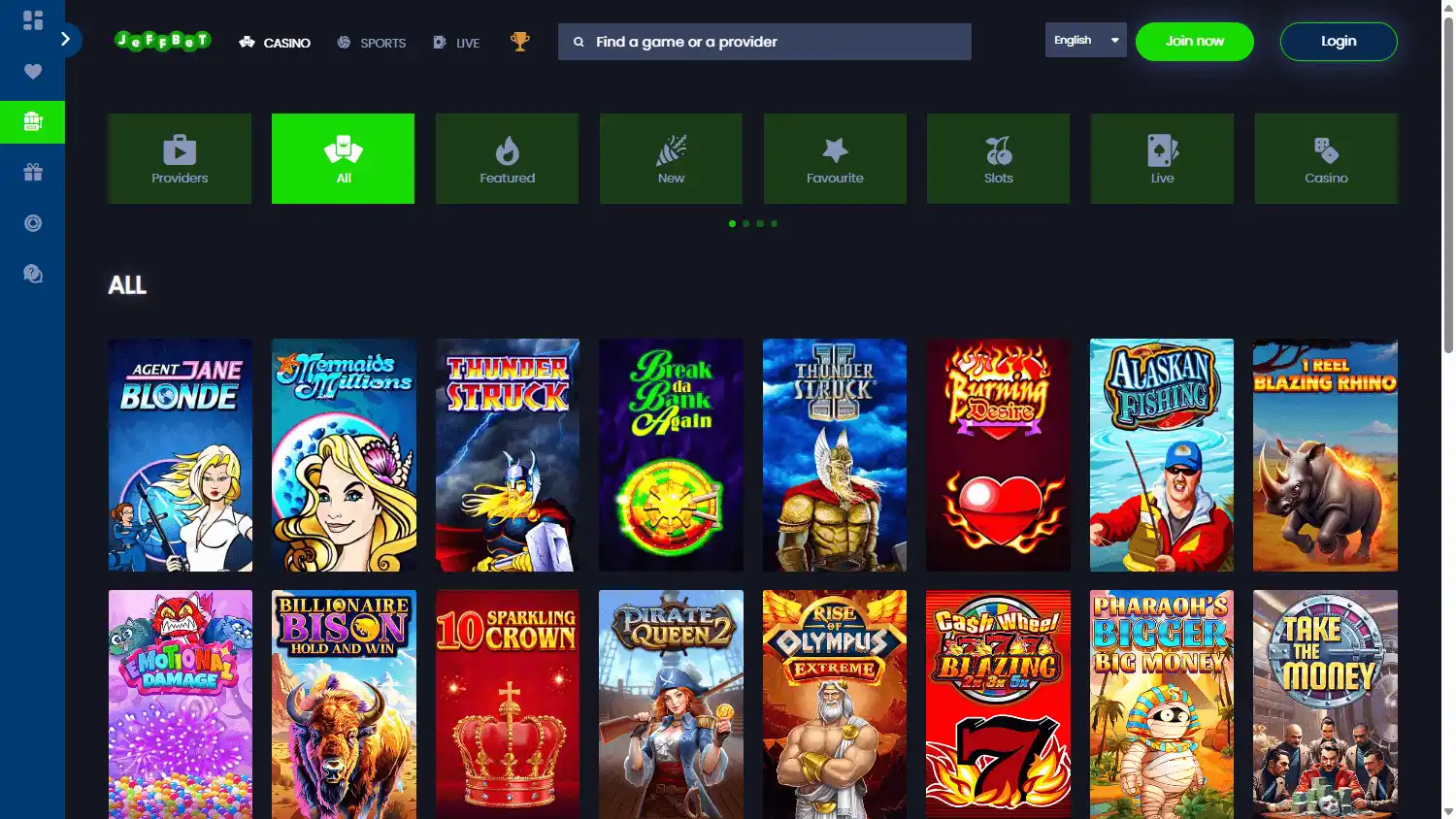 JeffBet Casino screenshot 2