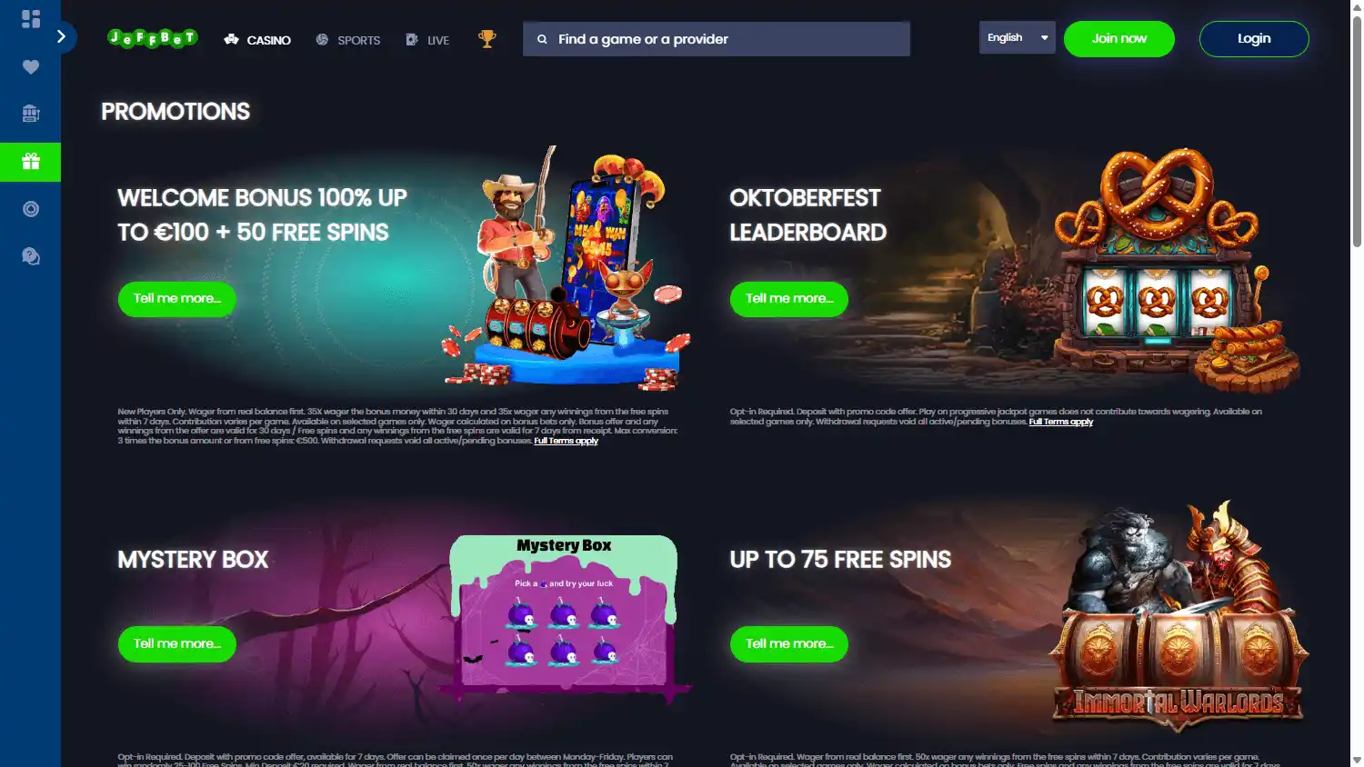 JeffBet Casino screenshot 3