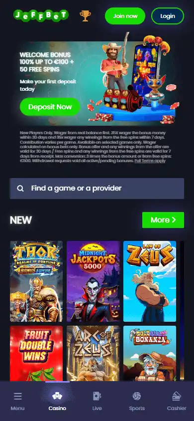 JeffBet Casino screenshot 4