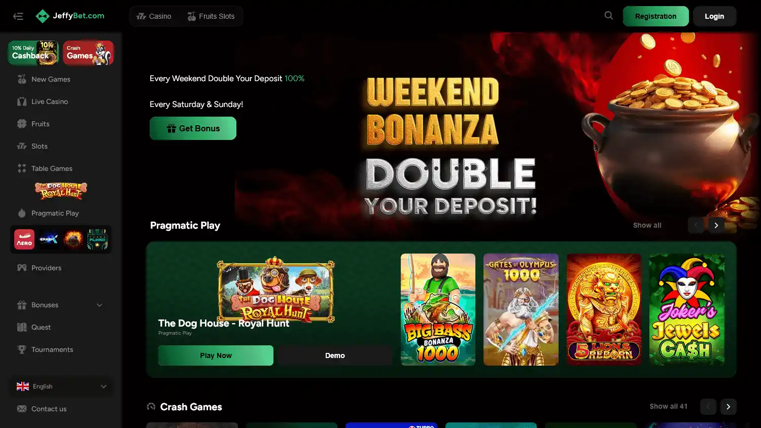 JeffyBet Casino screenshot 1