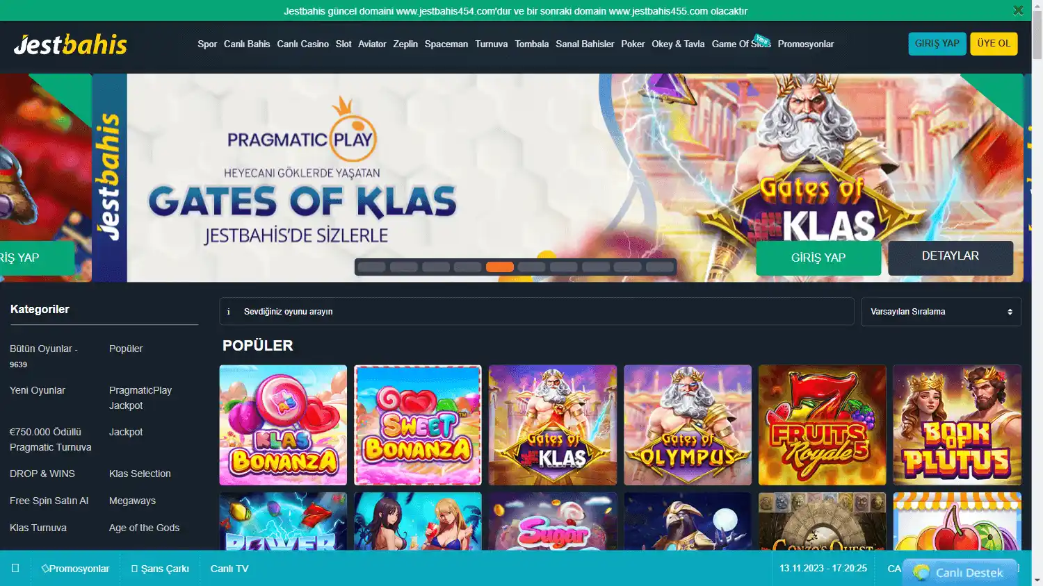 JestBahis Casino screenshot 2