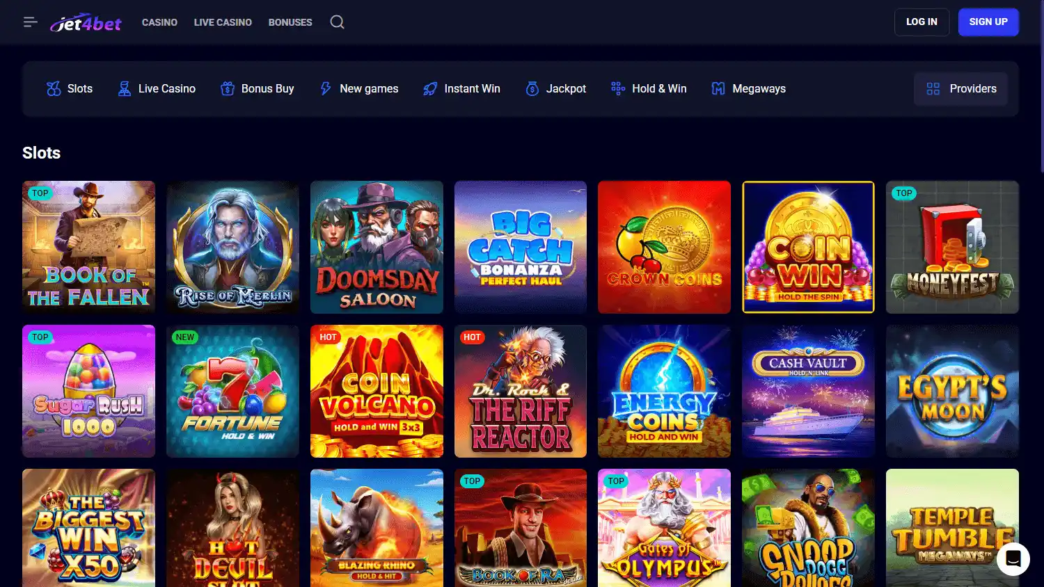 Jet4bet Casino screenshot 2
