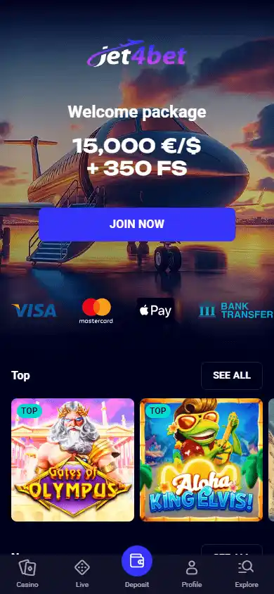 Jet4bet Casino screenshot 4