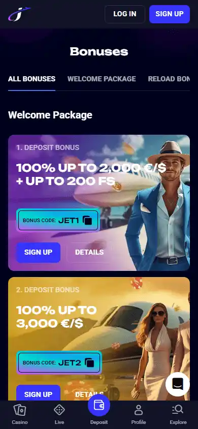 Jet4bet Casino screenshot 6