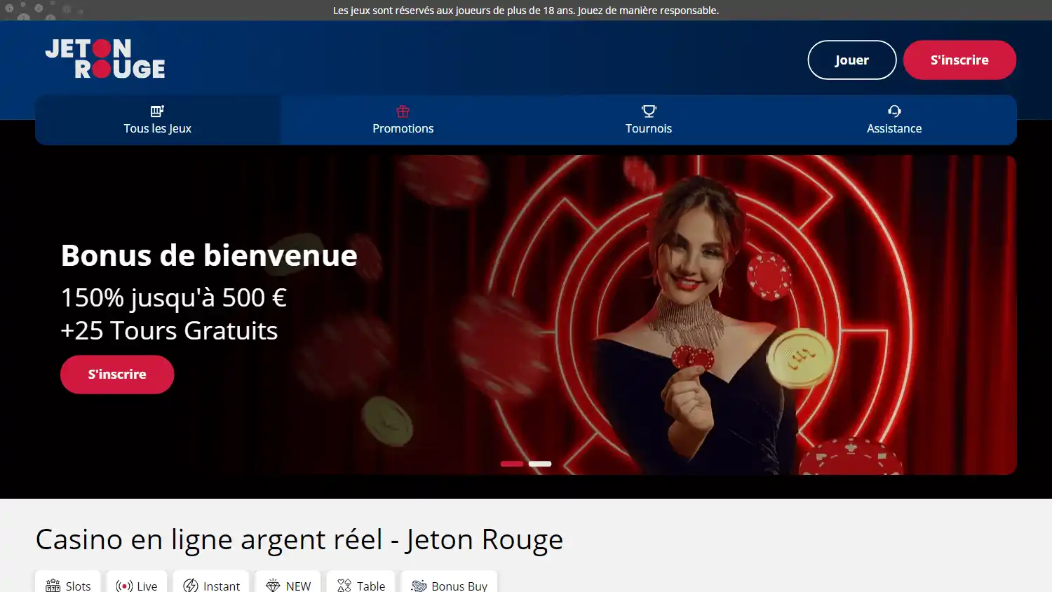 Jeton Rouge Casino screenshot 1