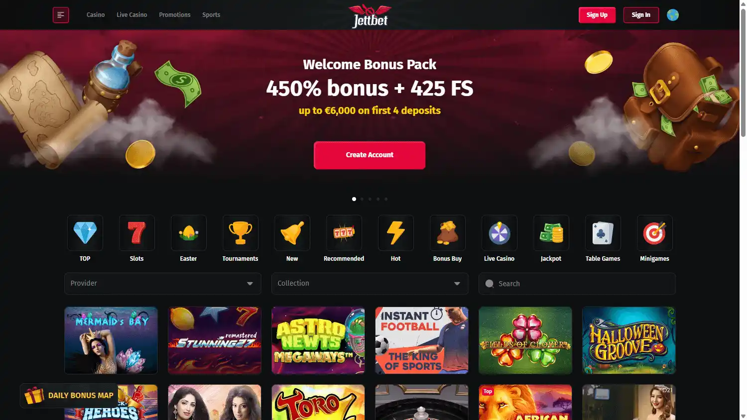 Jettbet Casino screenshot 2