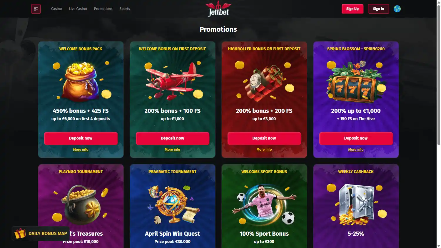 Jettbet Casino screenshot 3