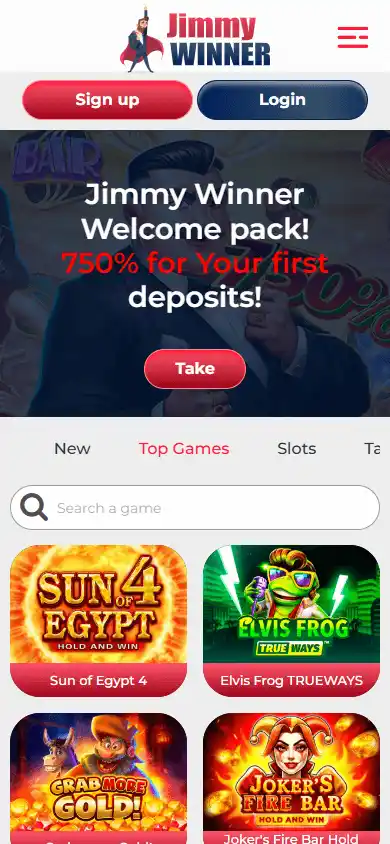 Jimmy Winner Casino screenshot 4