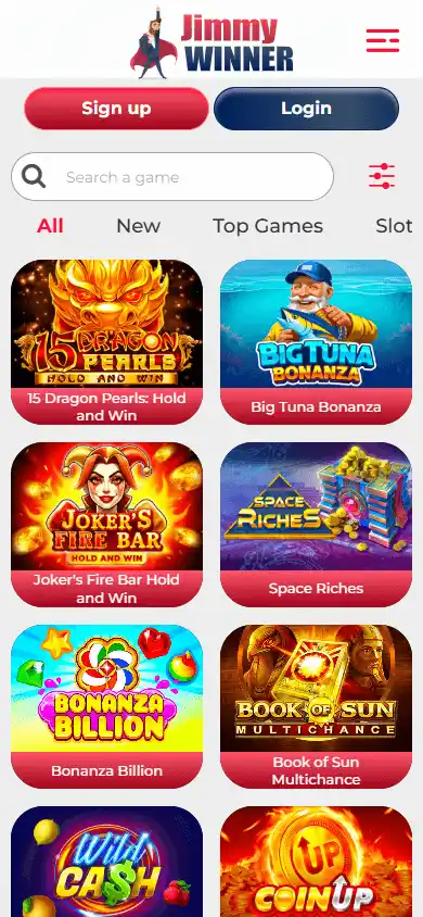 Jimmy Winner Casino screenshot 5