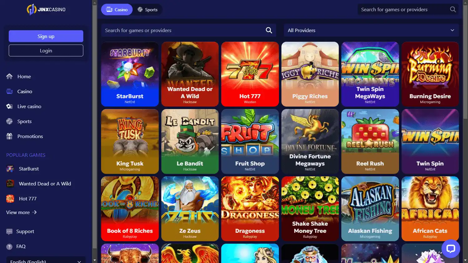 JinxCasino screenshot 2
