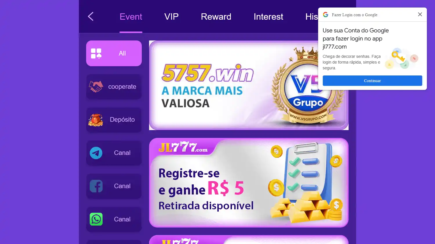 7575.win Casino screenshot 2