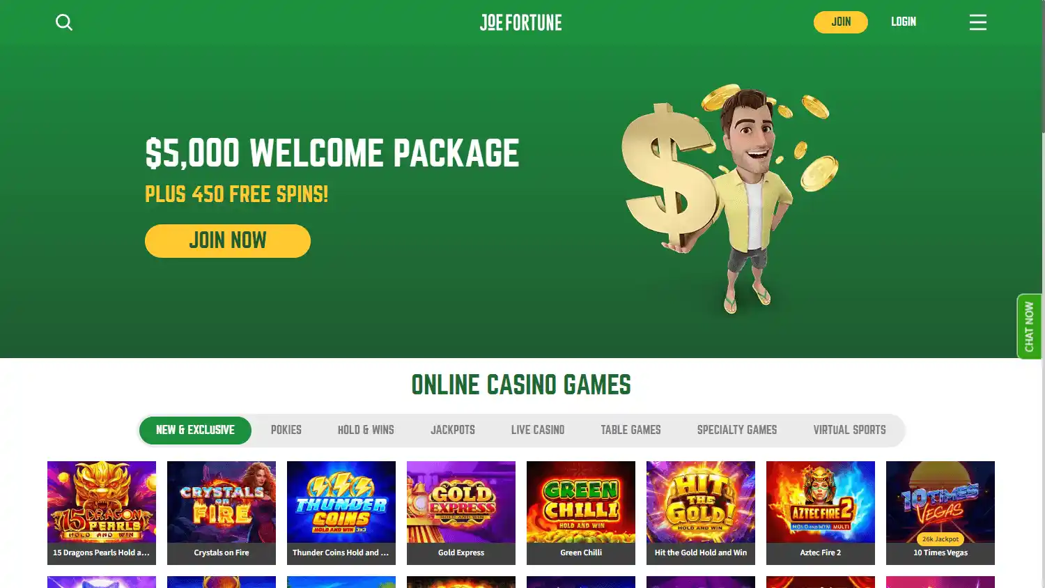 Joe Fortune Casino screenshot 1