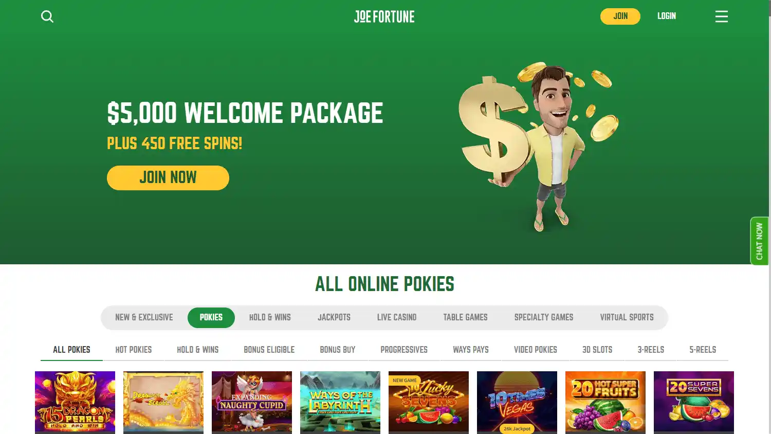 Joe Fortune Casino screenshot 2