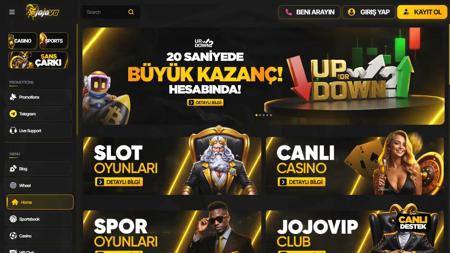 Jojova Casino screenshot 1