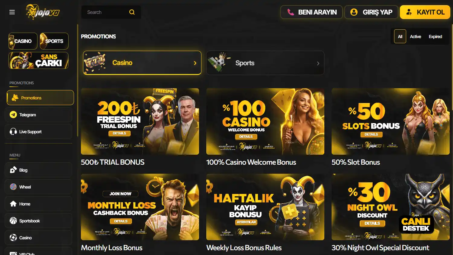 Jojova Casino screenshot 3