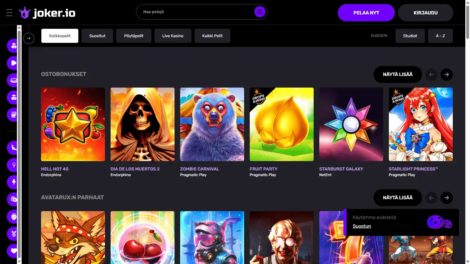 Joker.io Casino screenshot 2