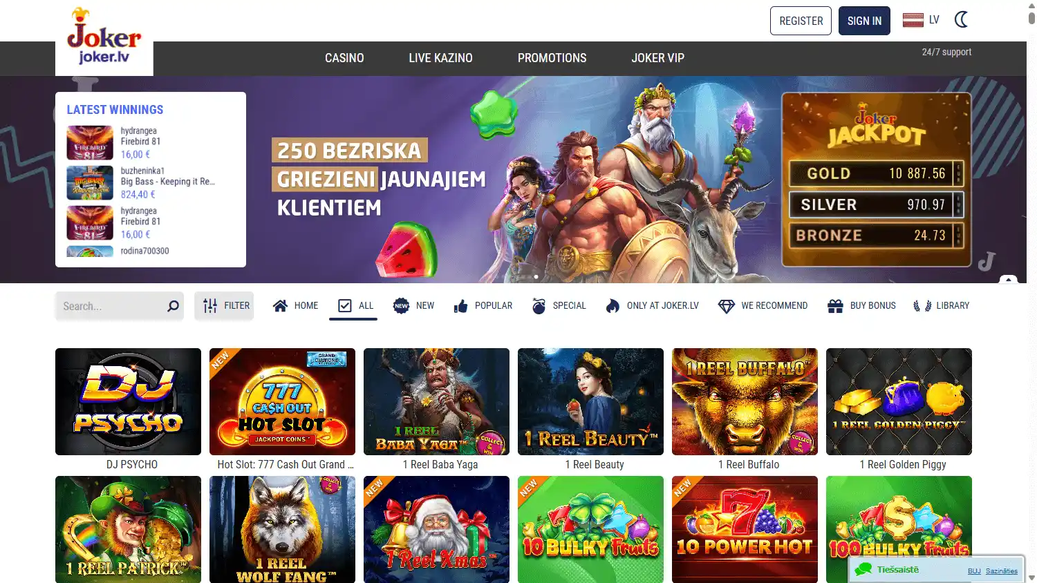 Joker.lv Casino screenshot 2