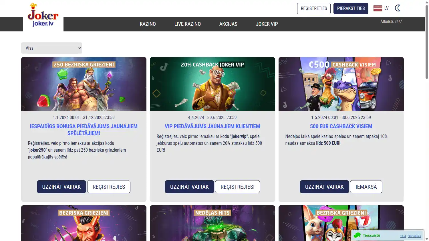 Joker.lv Casino screenshot 3