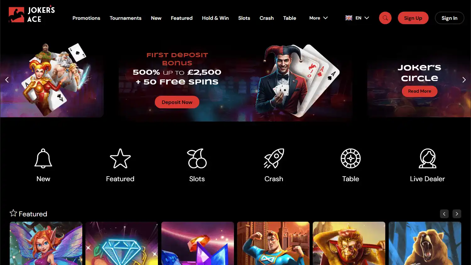 Joker's Ace Casino screenshot 1