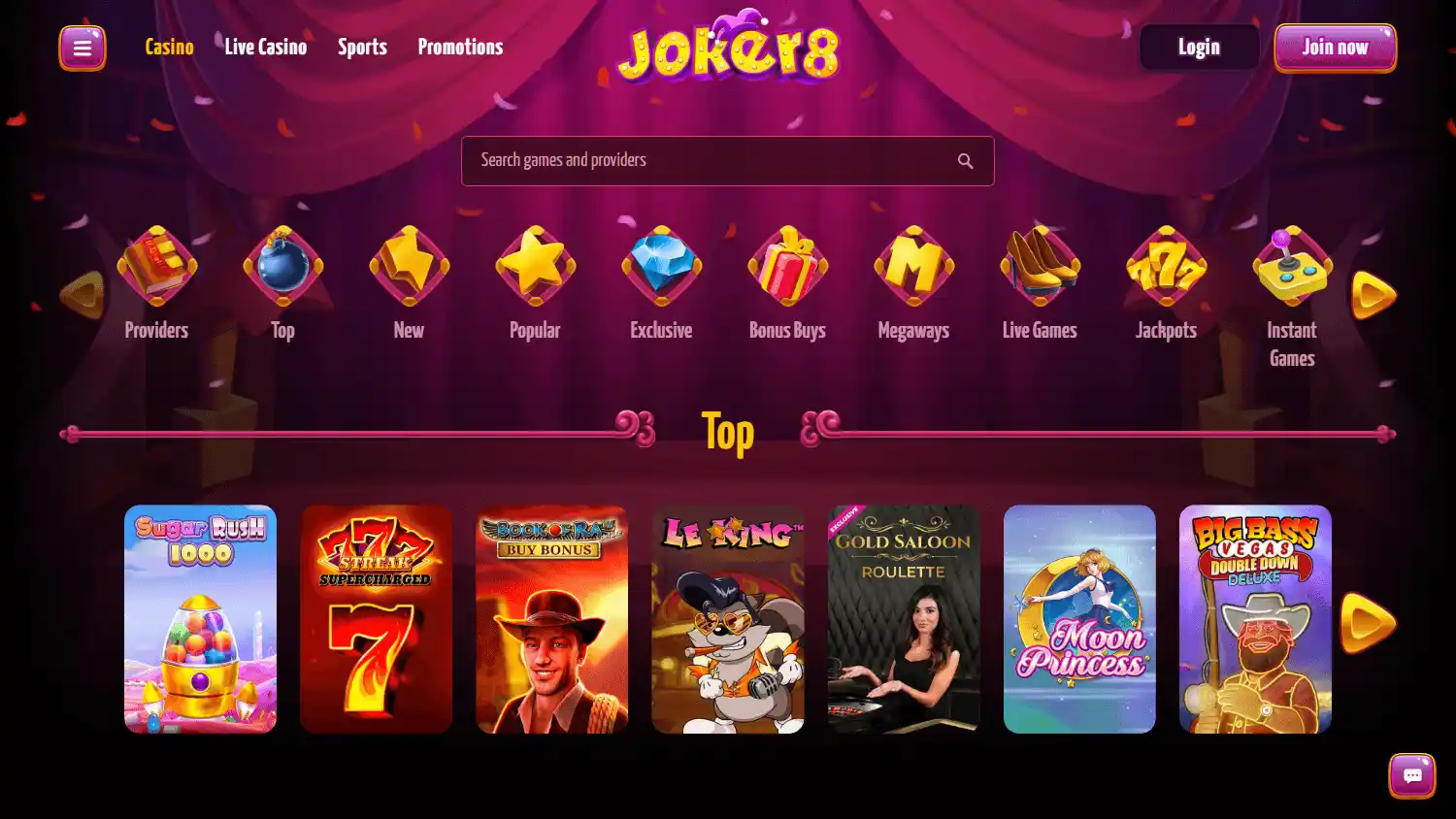 Joker8 Casino screenshot 2