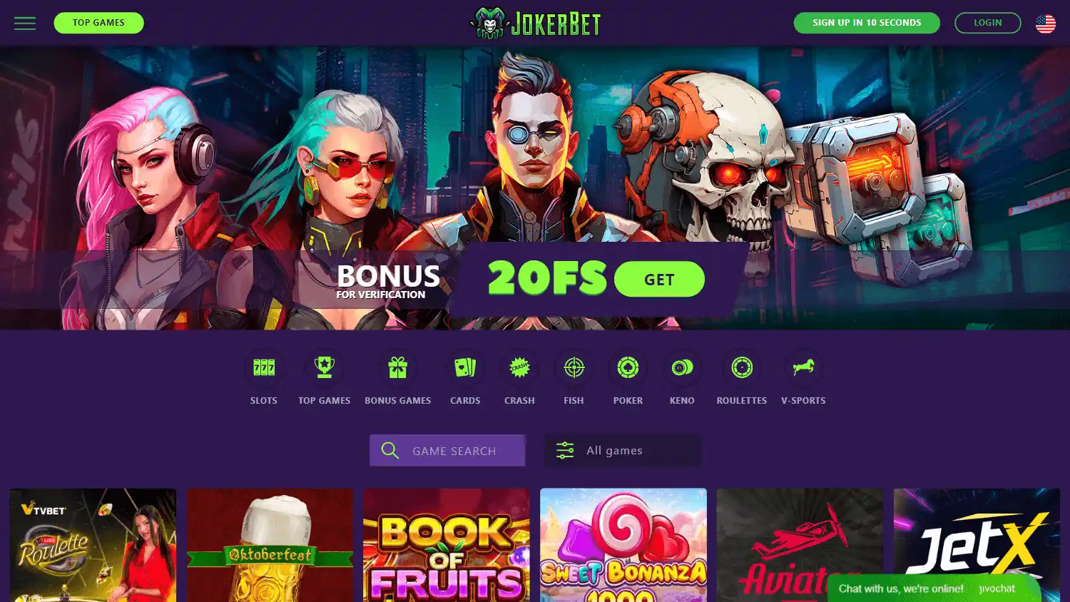 JokerBet.biz Casino screenshot 1