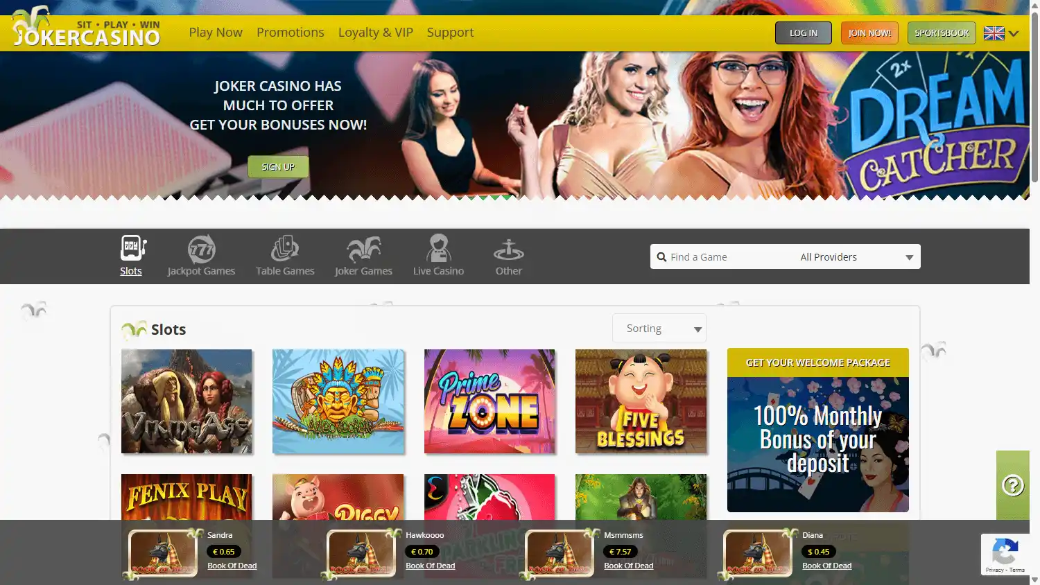 Joker Casino screenshot 2