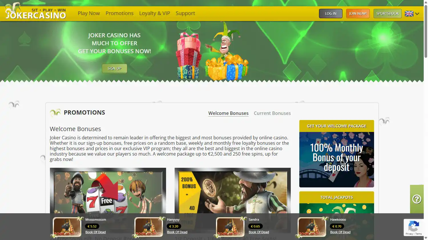 Joker Casino screenshot 3