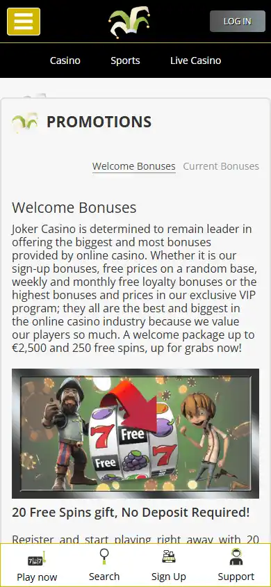 Joker Casino screenshot 6