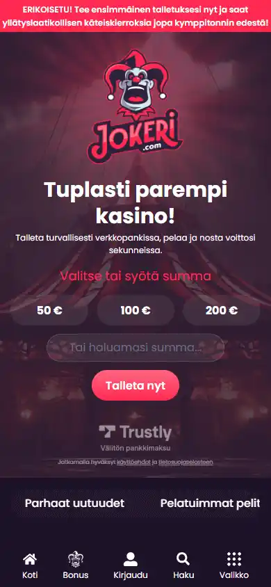 Jokeri Casino screenshot 4